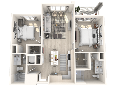 the living room floor plan of a 3 bedroom apartment